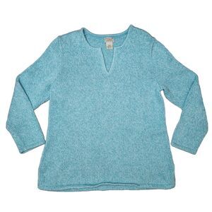 LL Bean Sweater Womens MP‎ Chunky Knitted V Neck Outdoors Gorpcore Hiking Travel
